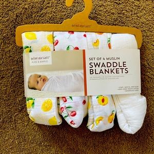 Set of four swaddle blankets